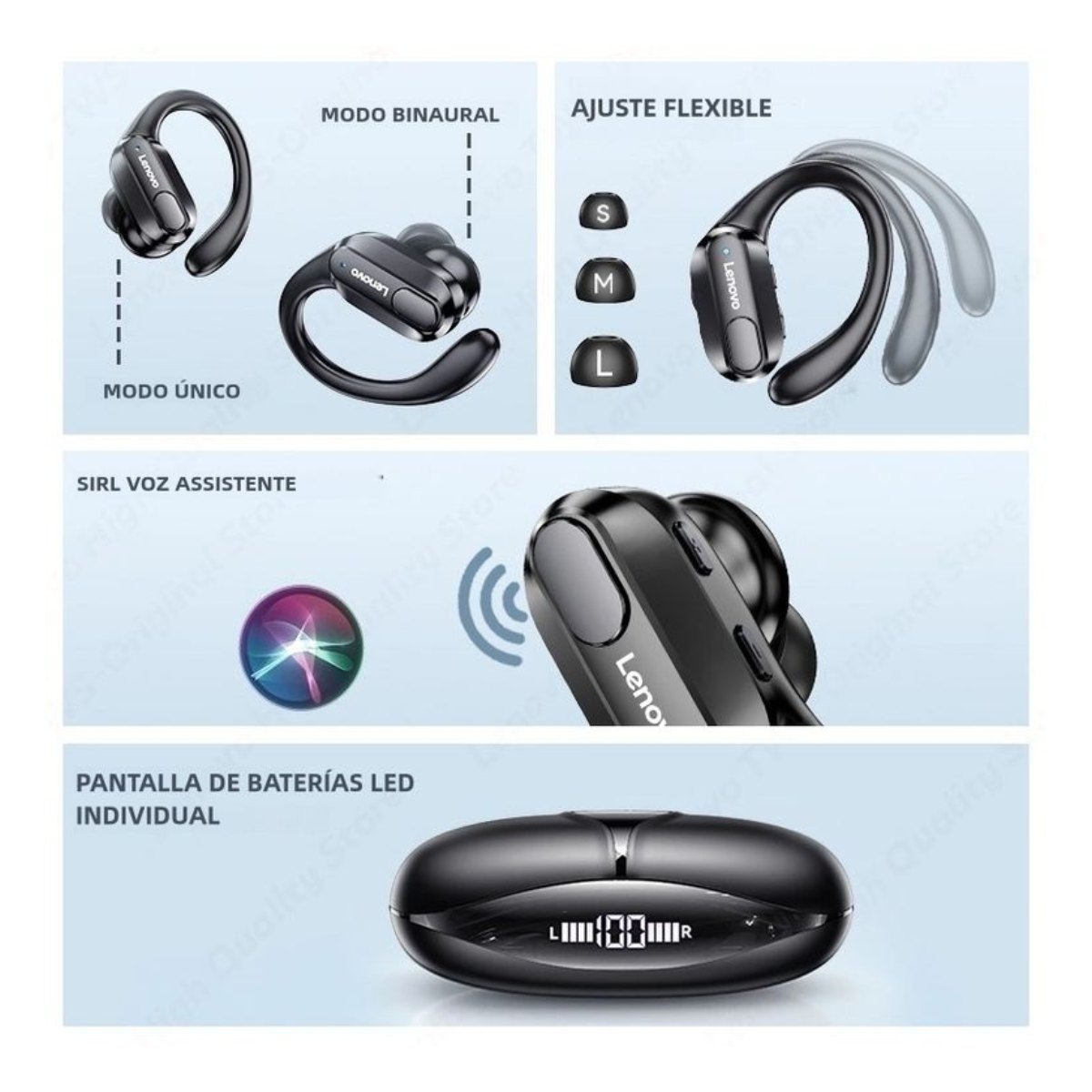 Audífonos Bluetooth Gaming Lenovo XT80