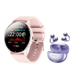 Audífonos Bluetooth Lenovo TA140 y Toumi Fit 2 Reloj inteligente