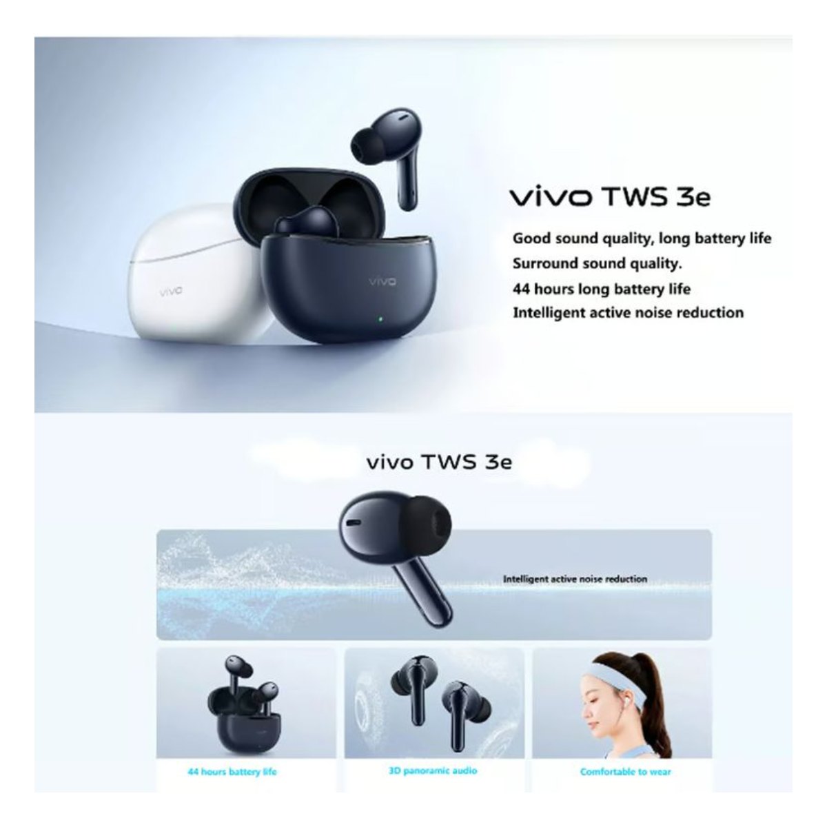 Audífonos Bluetooth Vivo TWS 3e