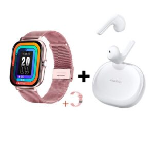 Audífonos Bluetooth Xiaomi Air 3 SE y Reloj Inteligente Y13 - Rosa