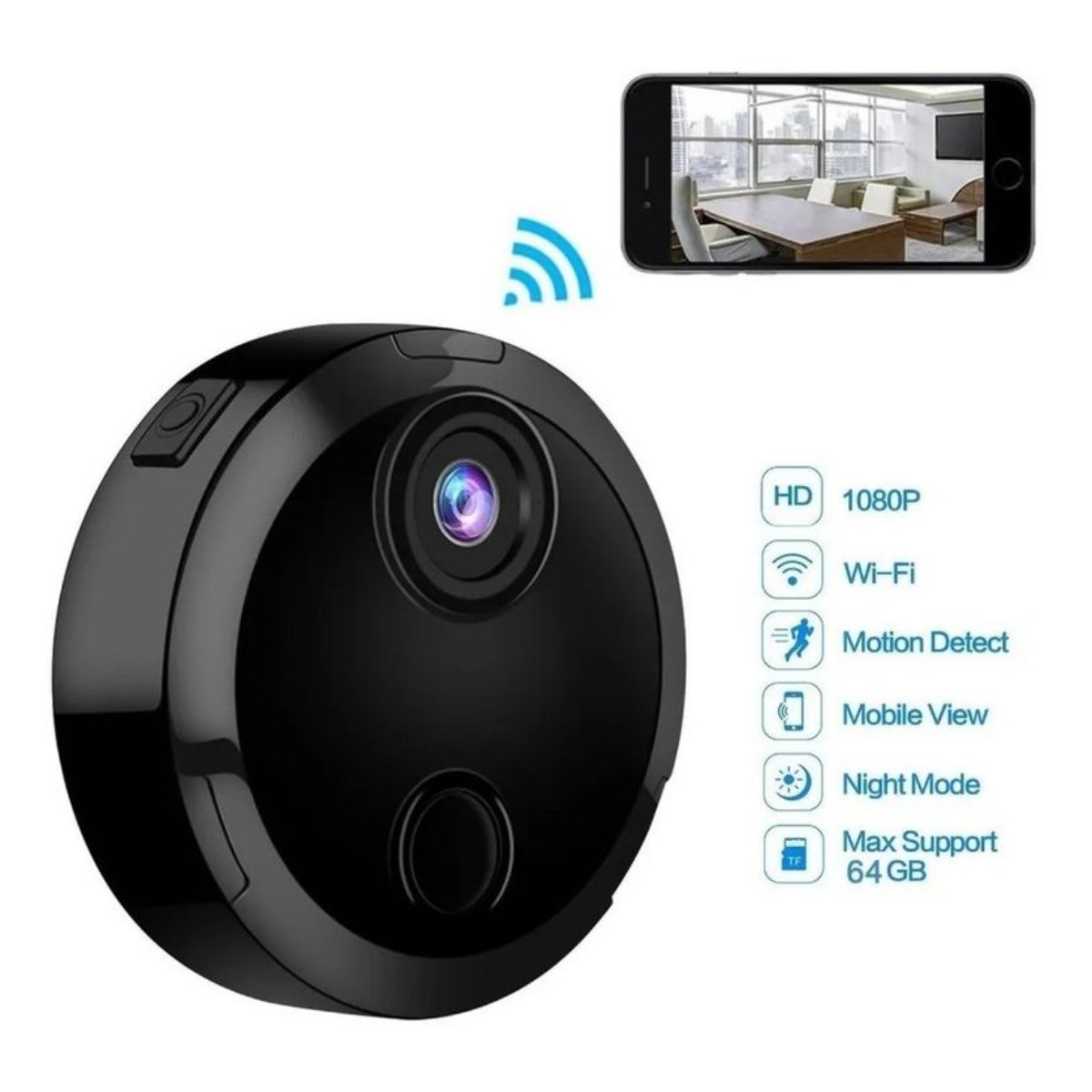 Cámara de seguridad para interiores inalámbrica WiFi 1080p