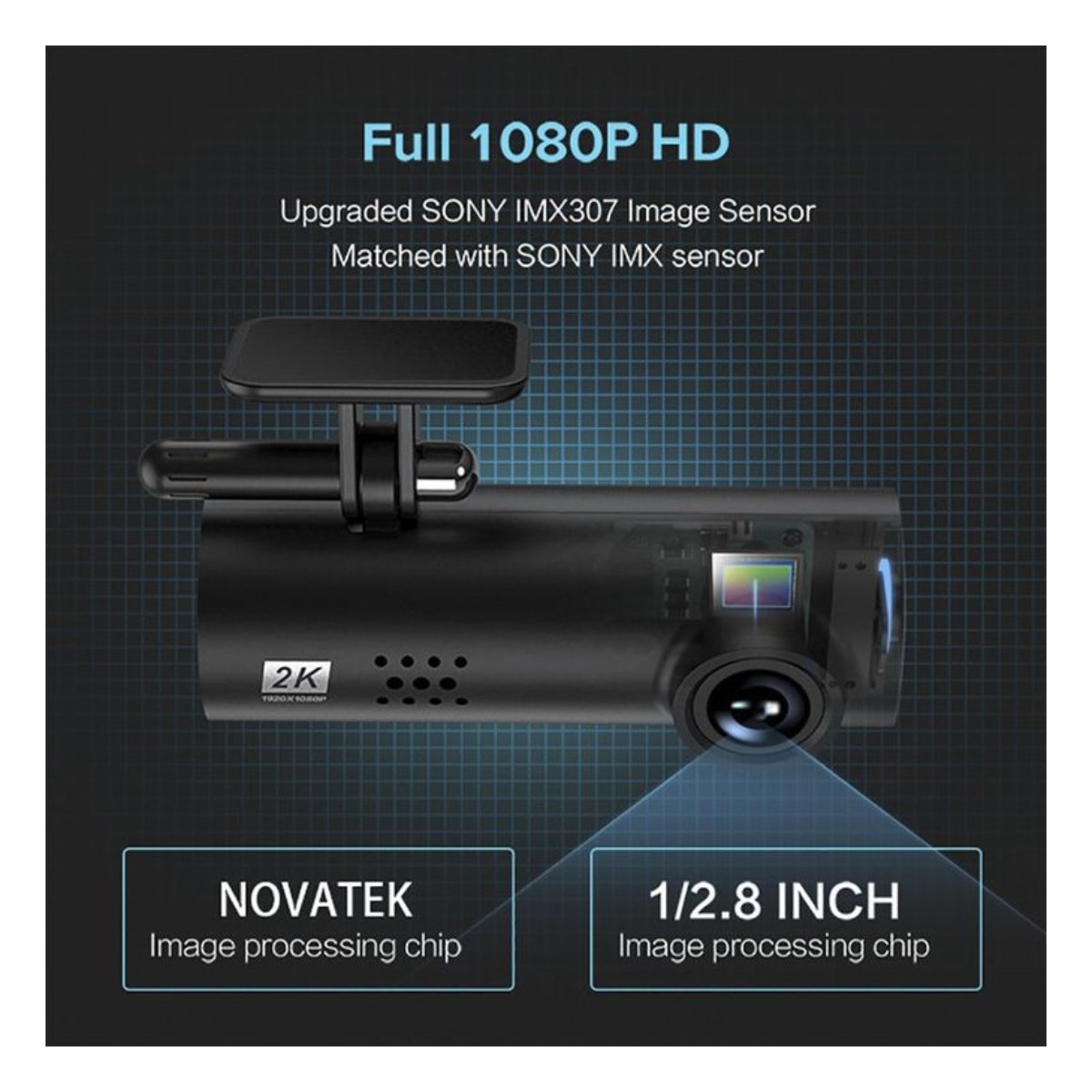 Cámara de vehículo 1080p WiFi