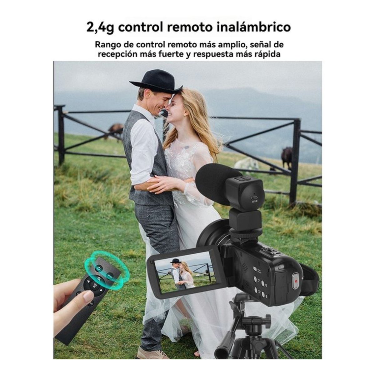 Cámara de video 4K60FPS 56MP RENVMEXY AF2 Negro