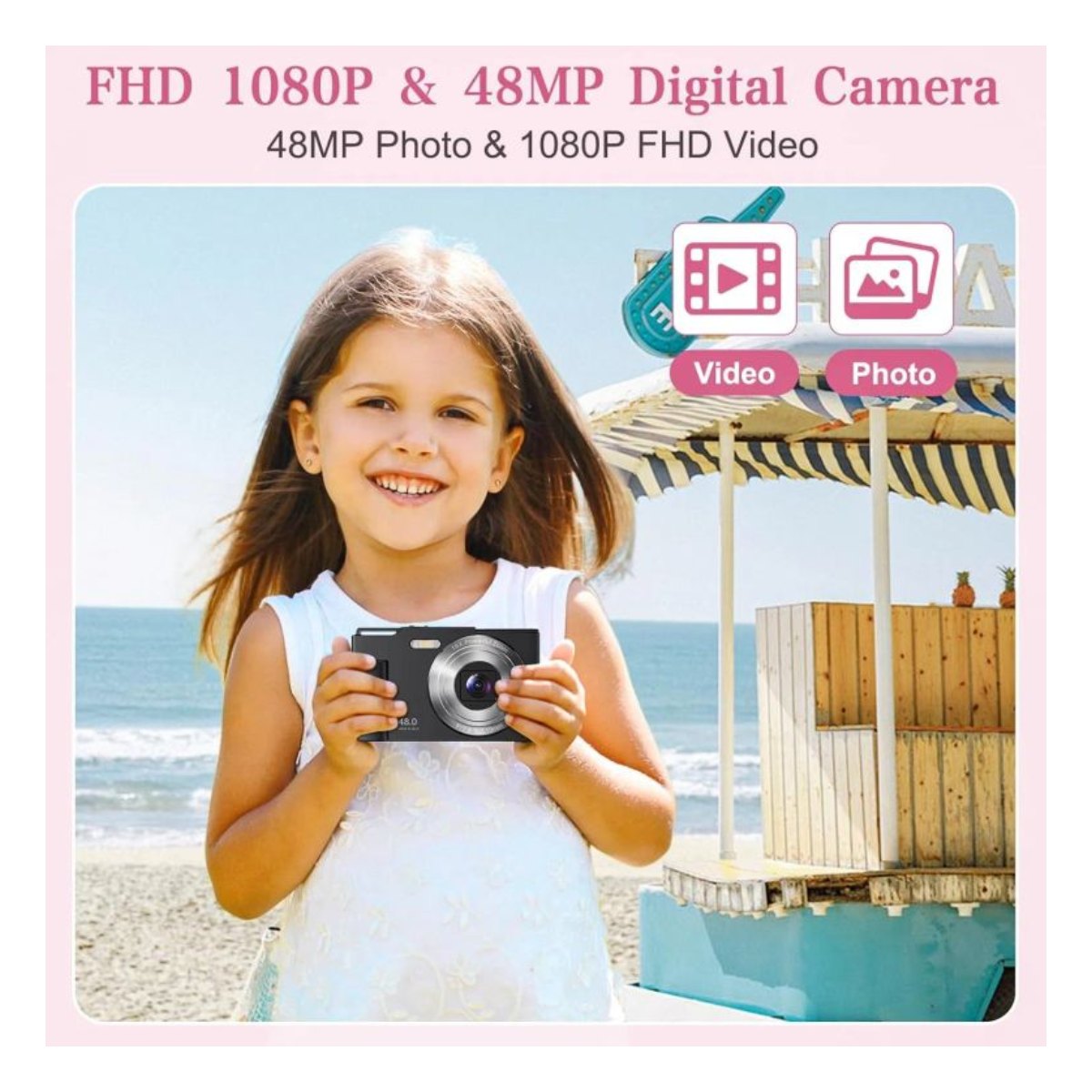 Cámara Digital 48MP 4K RENVMEXY DC311L 64GB Negro