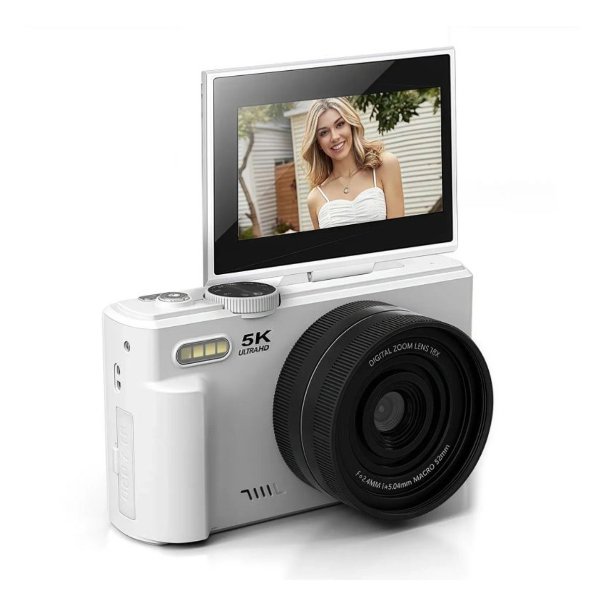 Cámara Digital 5K WiFi 75MP Autofoco y Modo Belleza para Selfies