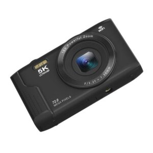 Cámara Digital S95PRO Negra 5K|72MP Real + Zoom 16X|Incluye 64GB