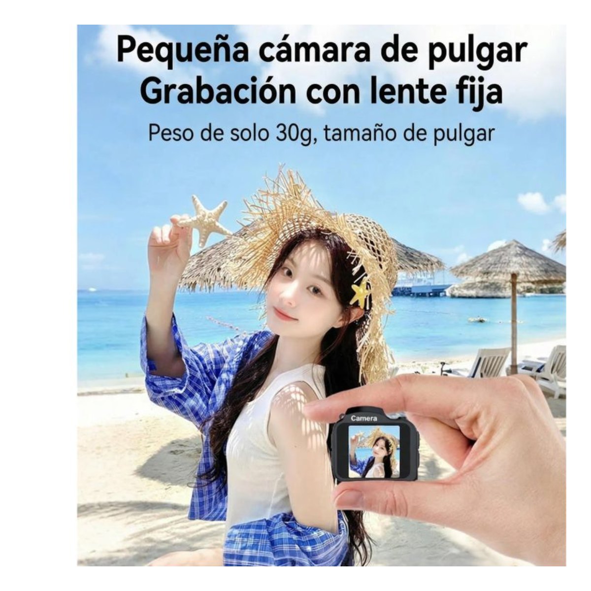 Cámara Fotográfica 4K 64MP: Mini de Bolsillo con 19 Filtros, Ultra Ligera (30g) Ideal para