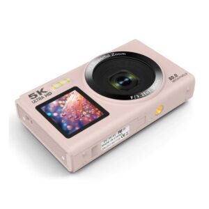 Cámara S96PRO 5K 80MP WiFi Doble Pantalla Zoom 18X Rosa Envío Gratis
