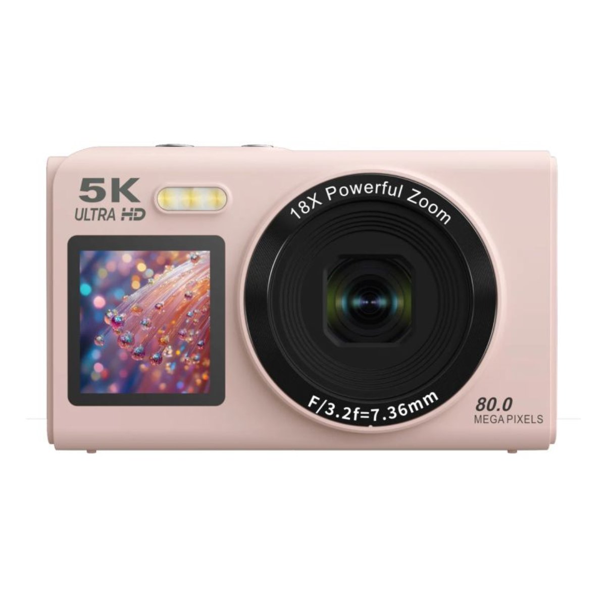 Cámara S96PRO 5K 80MP WiFi Doble Pantalla Zoom 18X Rosa Envío Gratis