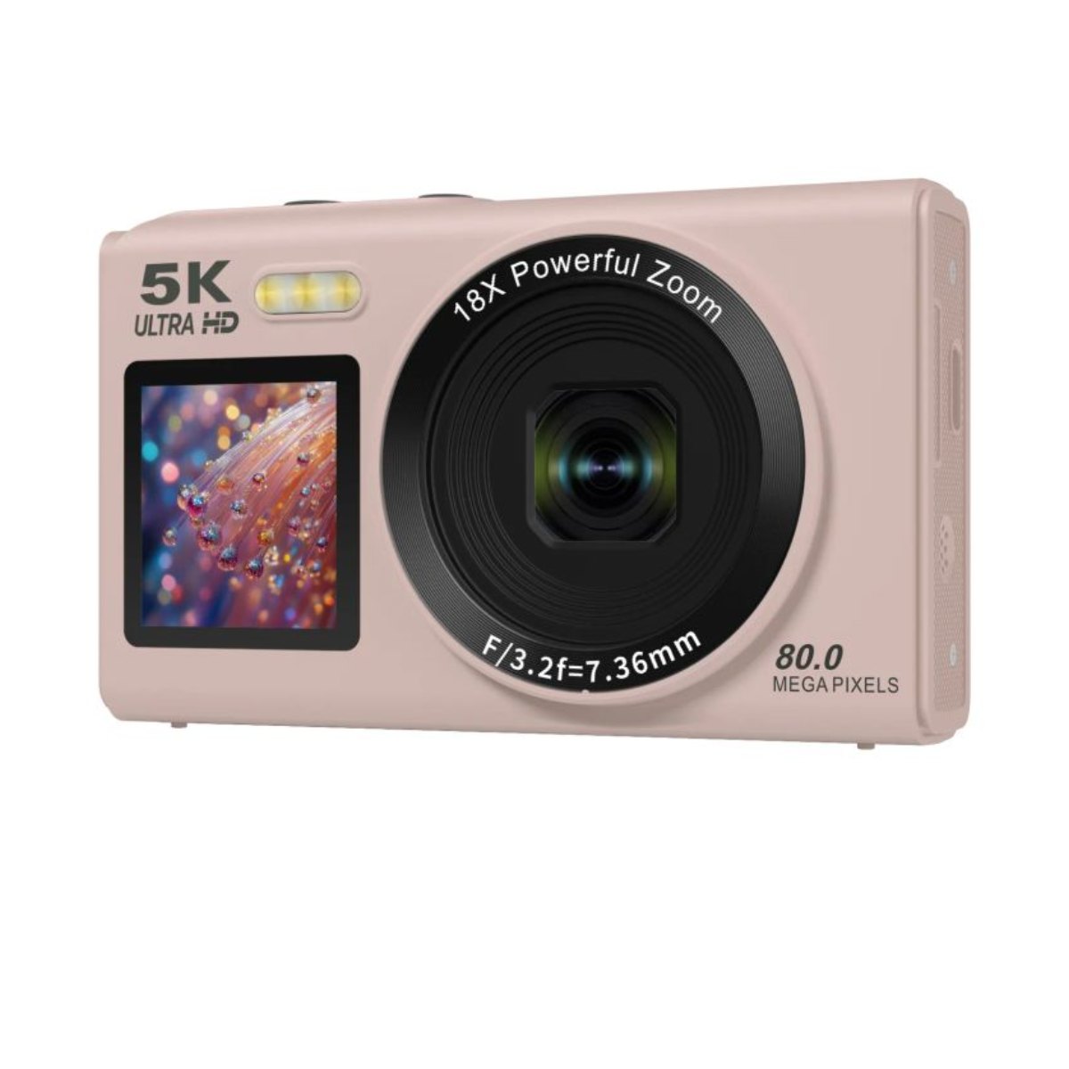 Cámara S96PRO 5K 80MP WiFi Doble Pantalla Zoom 18X Rosa Envío Gratis