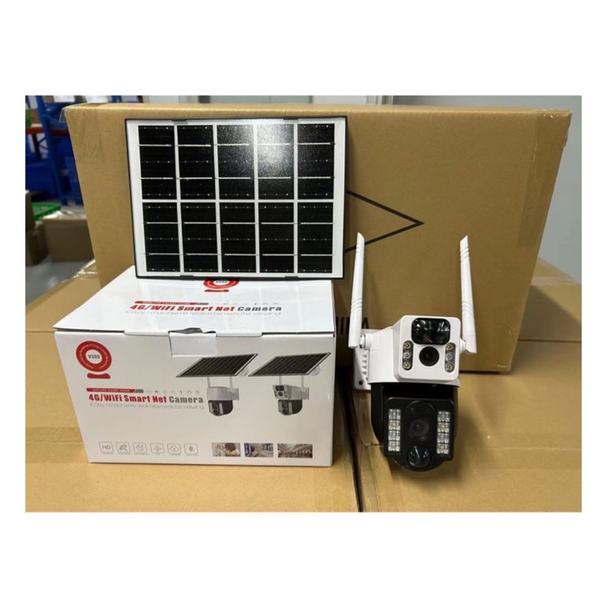 Cámaras de seguridad solares exteriores inalámbricas doble objetivo 32G
