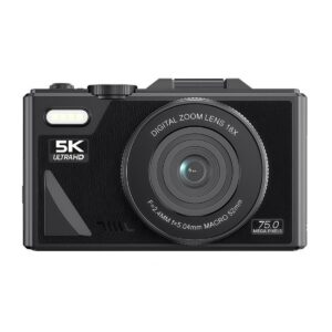 Cámaras digitales 5K 75MP WiFi 18X zoom RENVMEXY W1 negra 64GB