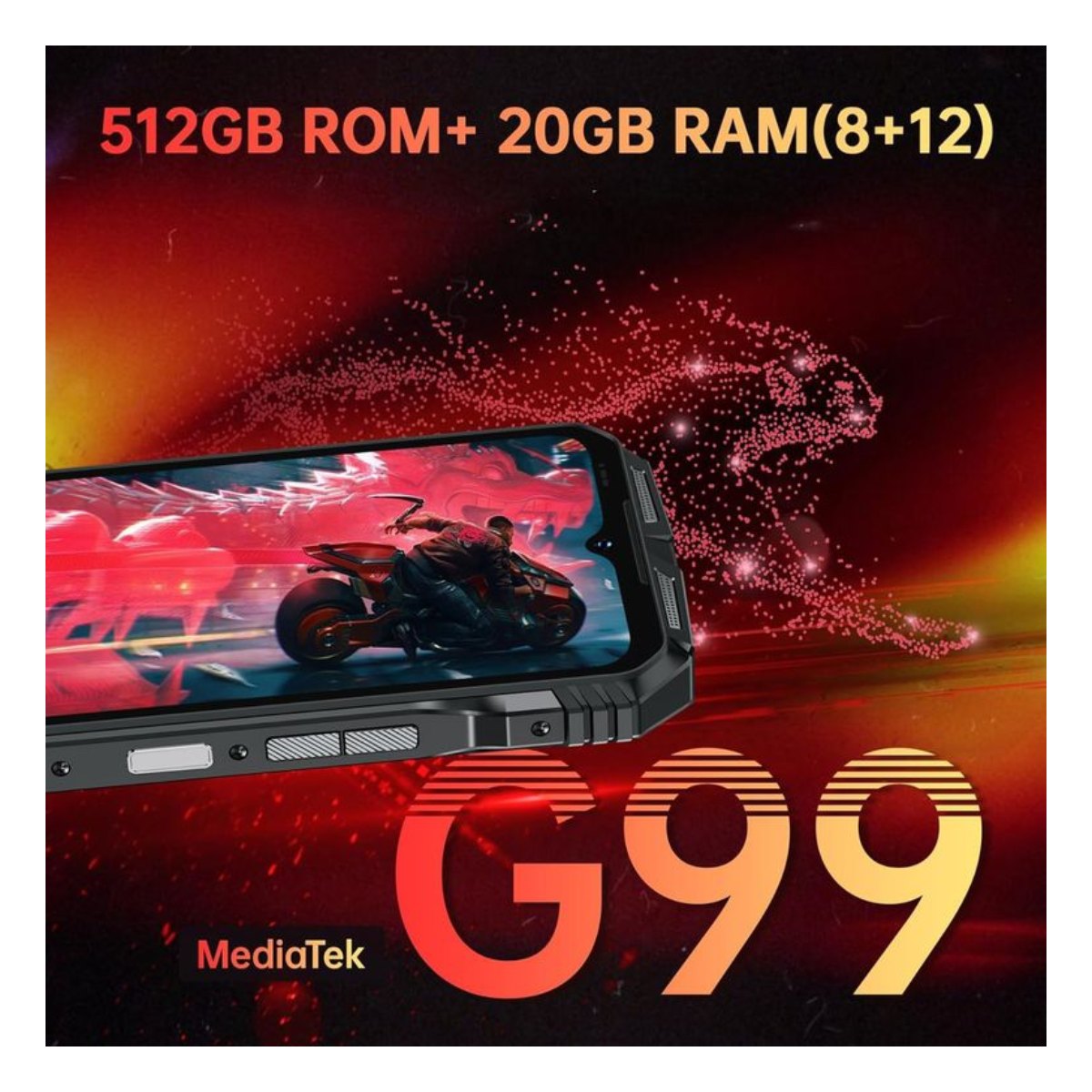 Celular Doogee S118 20GB+512GB-Rojo