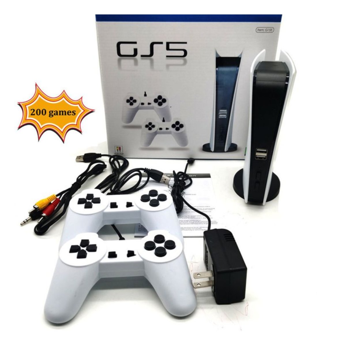 Consola de videojuegos retro inalámbrica GS5 nostálgica plug