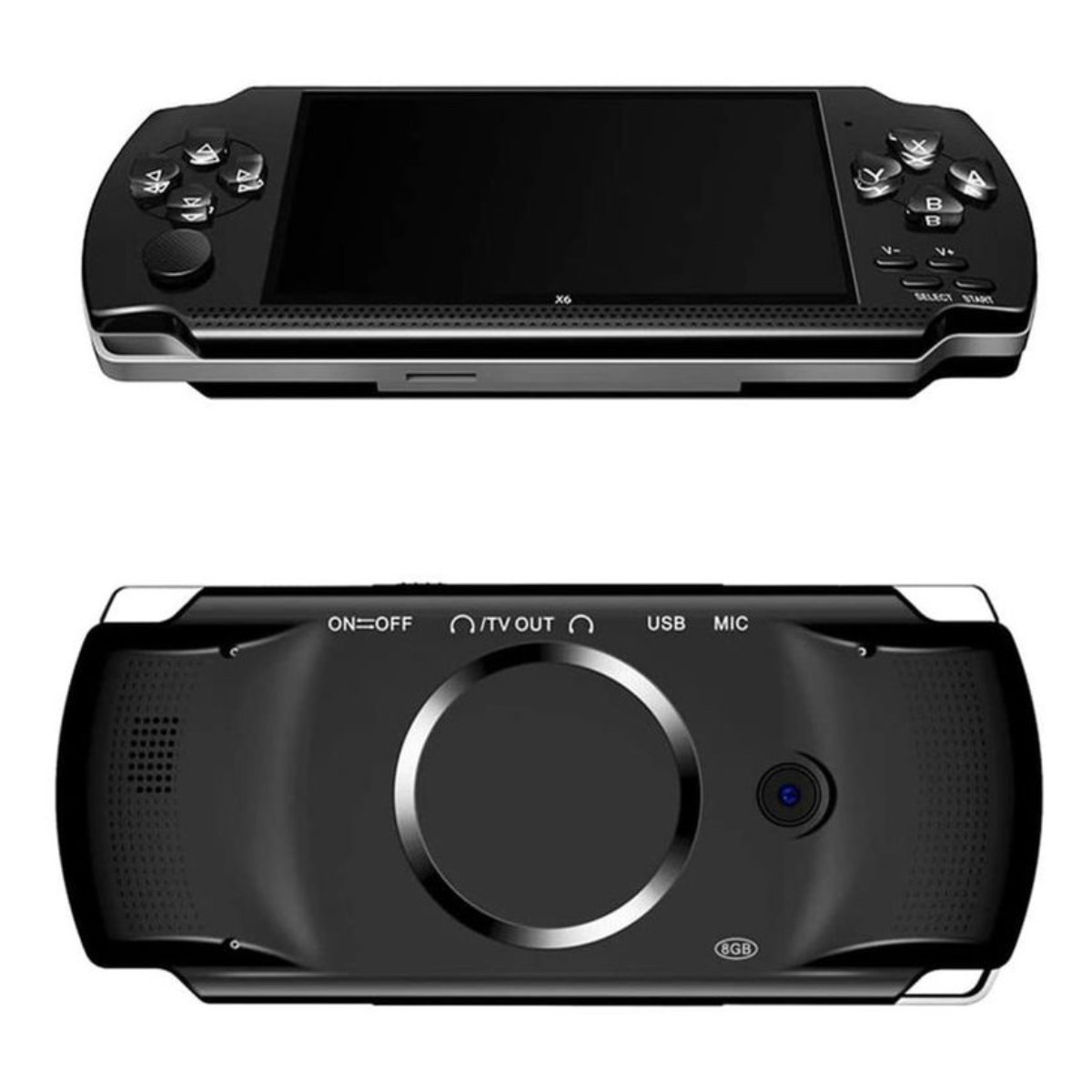Consola retro de videojuegos X6 8GB - Negro