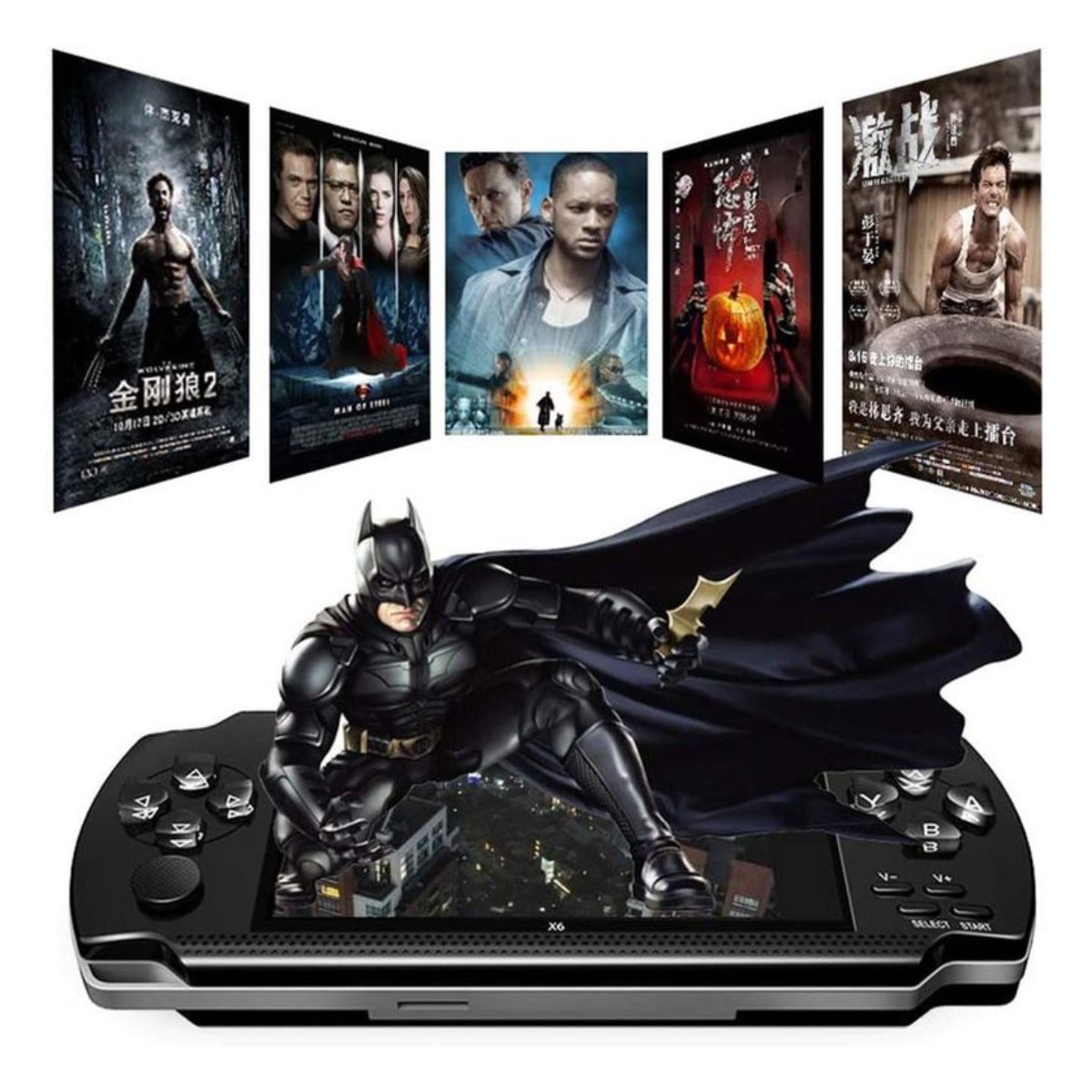 Consola retro de videojuegos X6 8GB - Negro