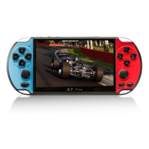 Consola retro de videojuegos X7 8GB 5.1 pulgadas Pantalla- Azul y rojo