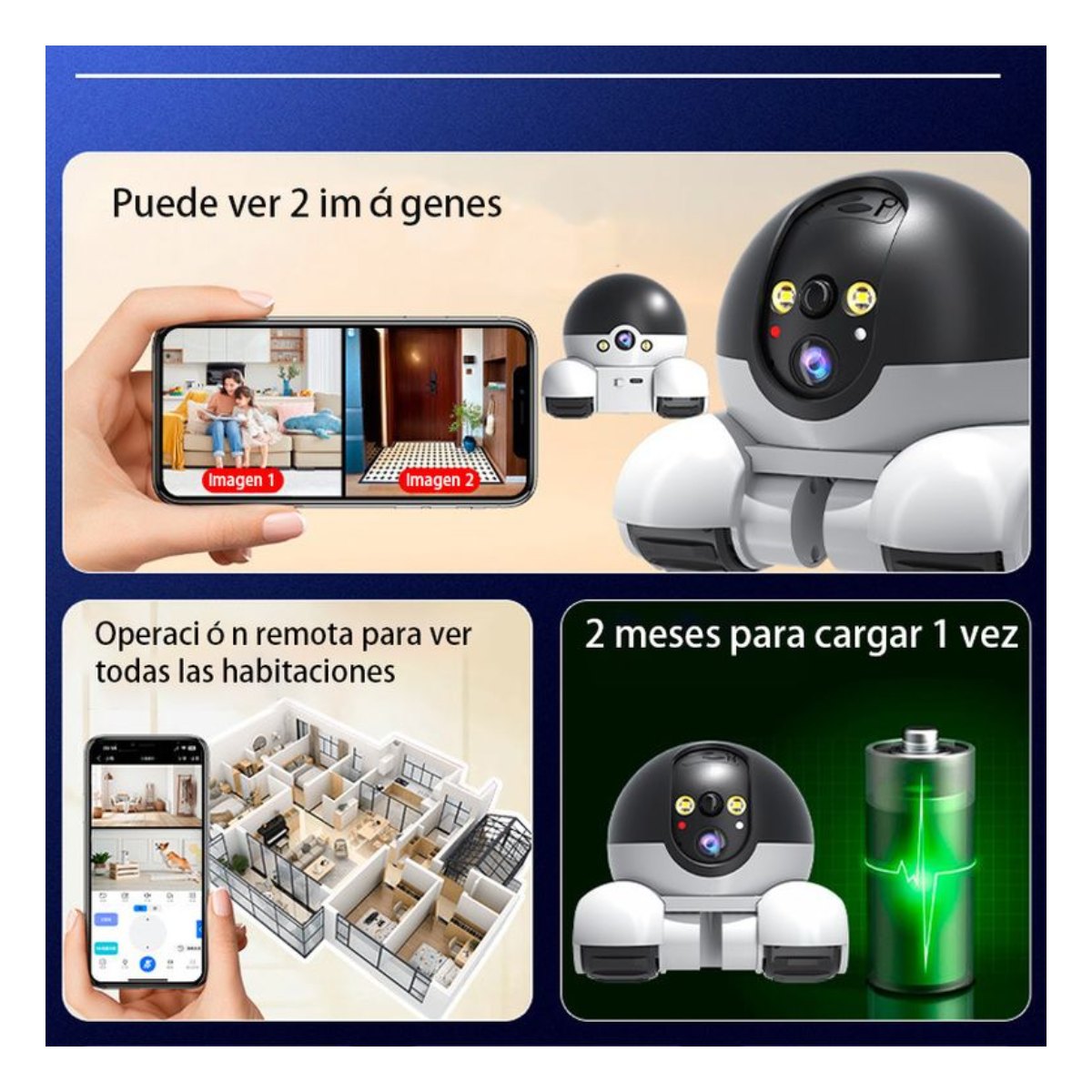Control remoto cámara de seguridad para el hogar móvil 128G