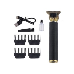Cortadora de pelo eléctrica T9 USB para hombre Negro