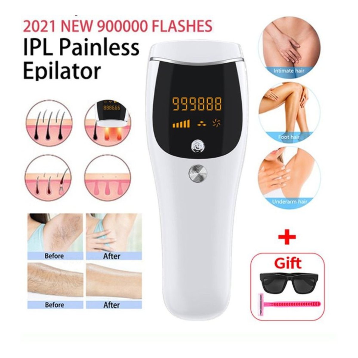 Depiladora láser IPL 990000 depiladora profesional indolora