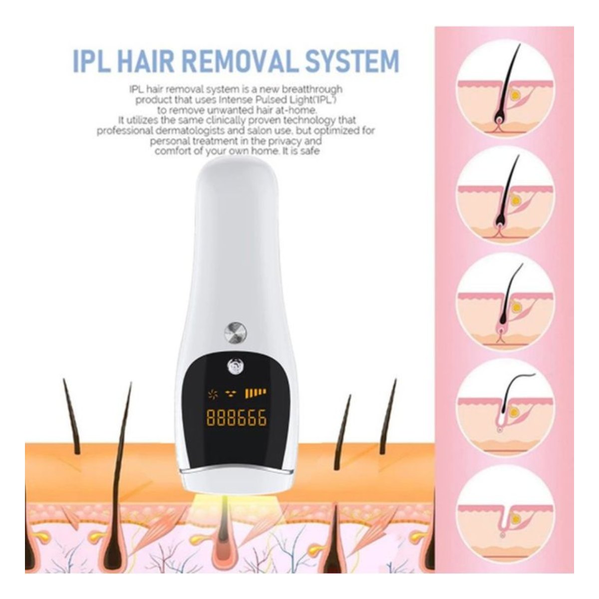Depiladora láser IPL 990000 depiladora profesional indolora