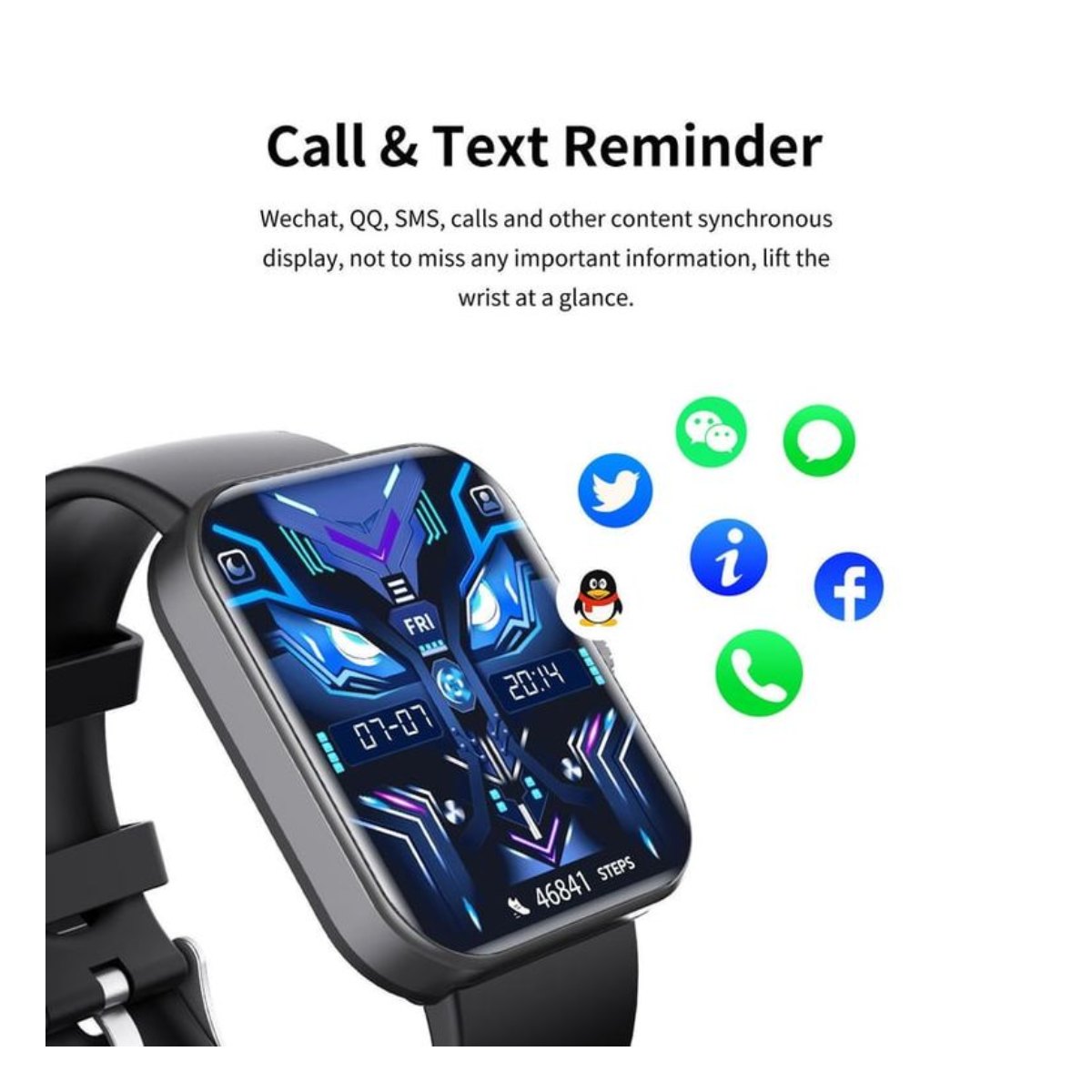 F16-Negro reloj inteligente deportivo+combo Redmi AirDots2