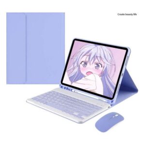 Funda con teclado y mouse para Galaxy Tab A7 Lite 8.7 - Morado