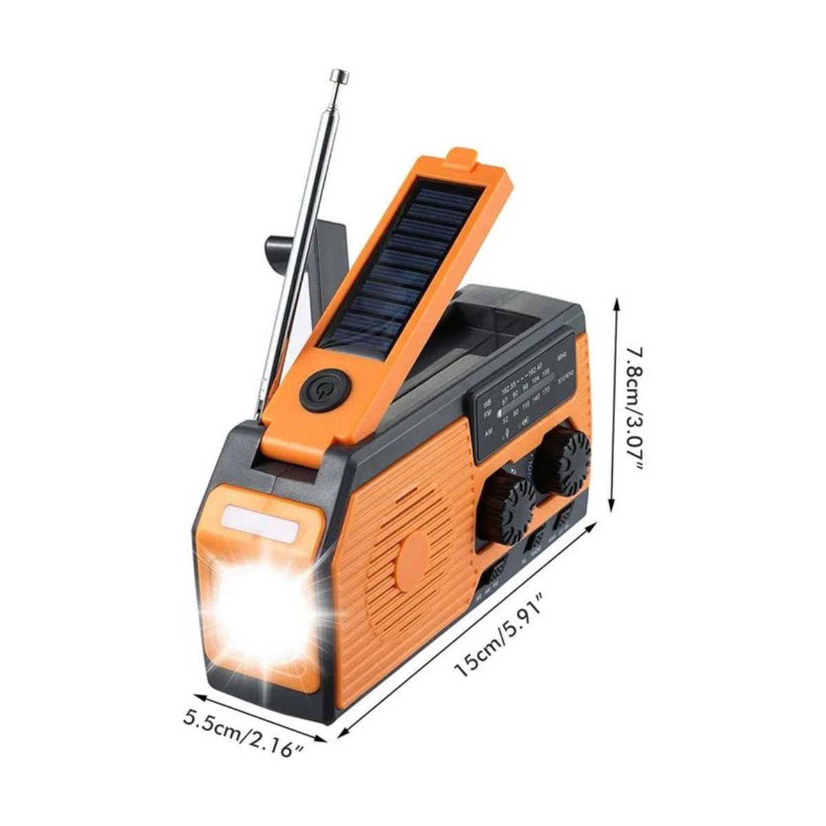 Generador De Dinamo De Energía Solar De Emergencia Con Radio