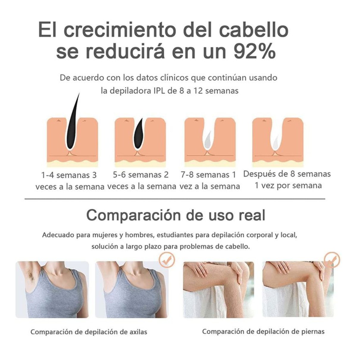 IPL 03 Depilación Láser de Salón sin Dolor para Mujeresblanco