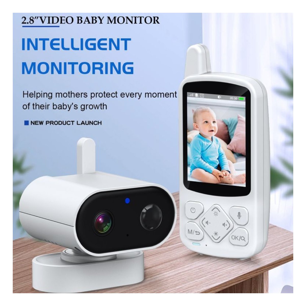 Lullaby Baby Radio Video Baby Monitor ABM800