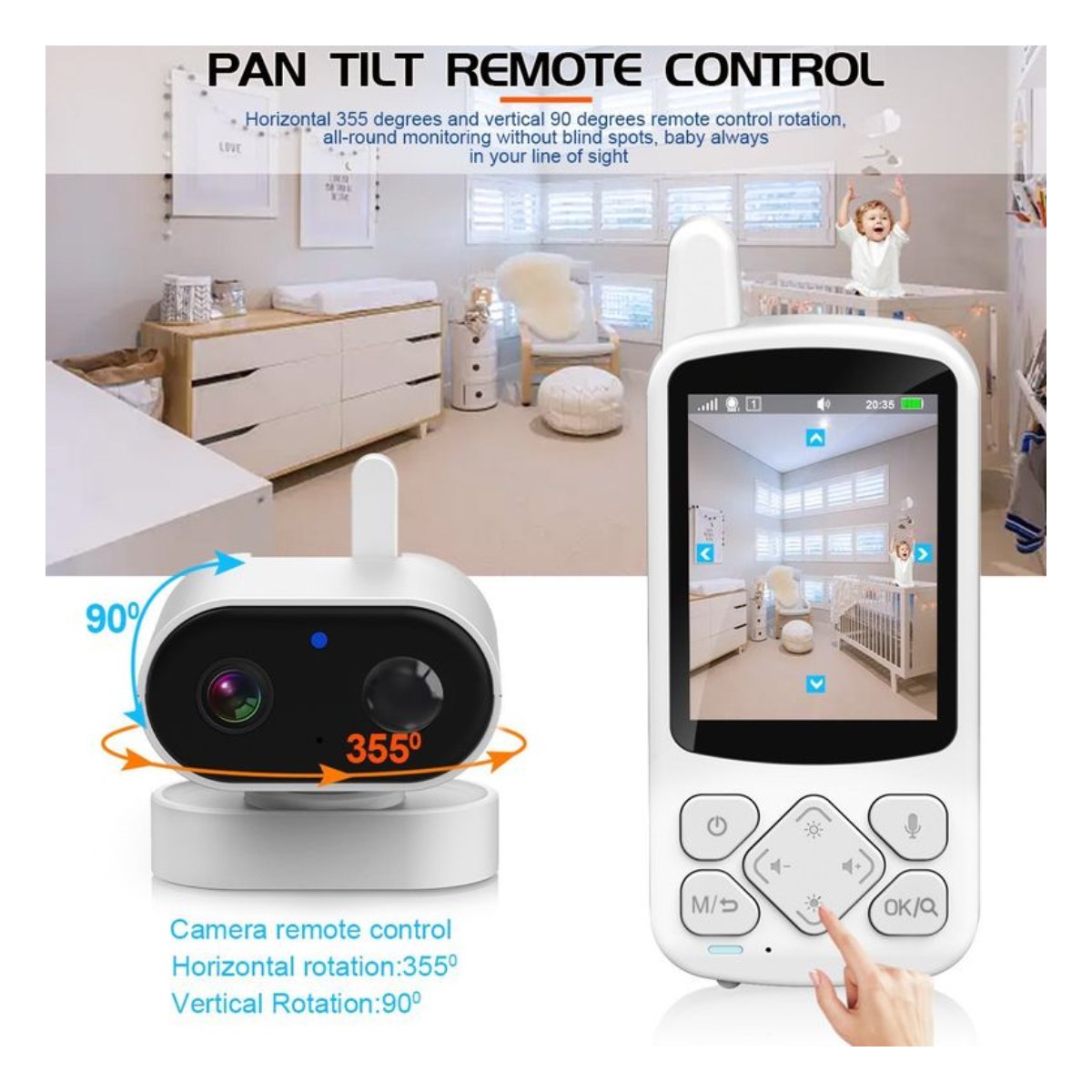 Lullaby Baby Radio Video Baby Monitor ABM800