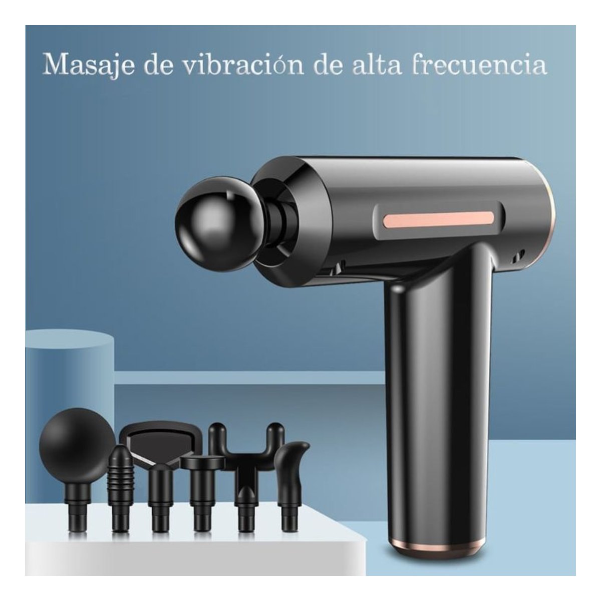 M5 Pistola de Masaje Muscular Recargable con Vibración-Negro