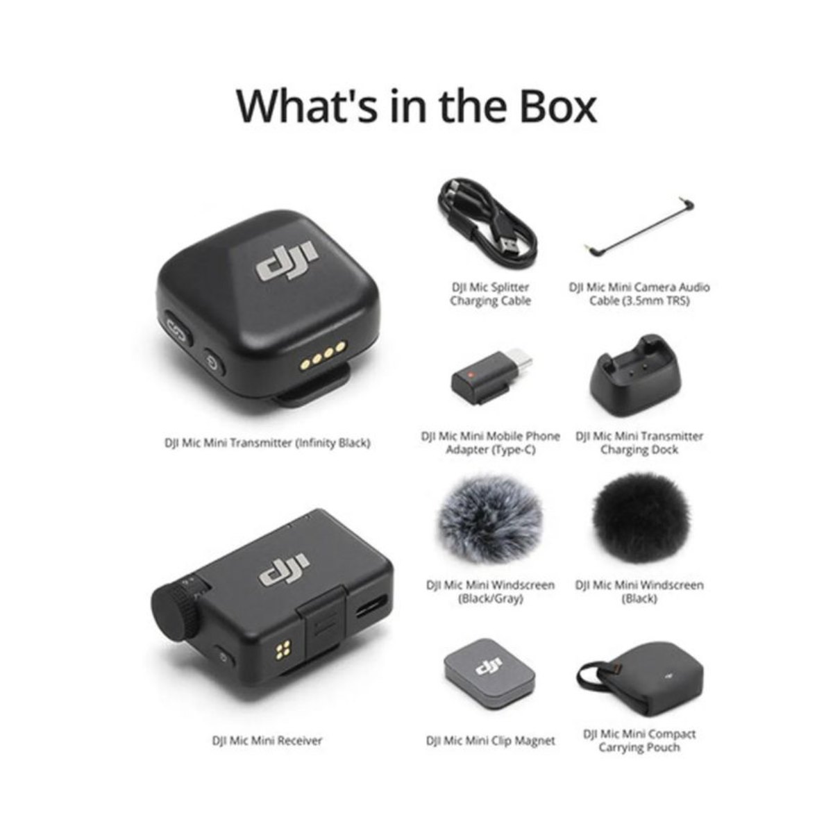 Micrófono inalámbrico DJI Mic Mini 1 TX + 1 RX - Negro