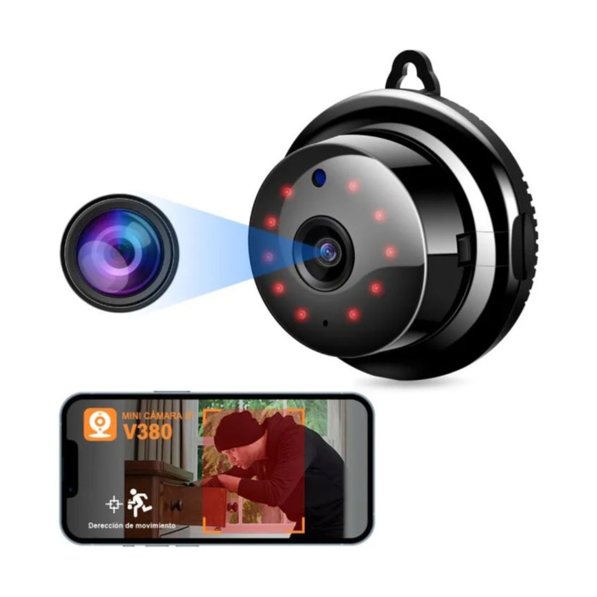 Mini Cámara V380 Pro Wifi Inalámbrica 1080p Visión Nocturna