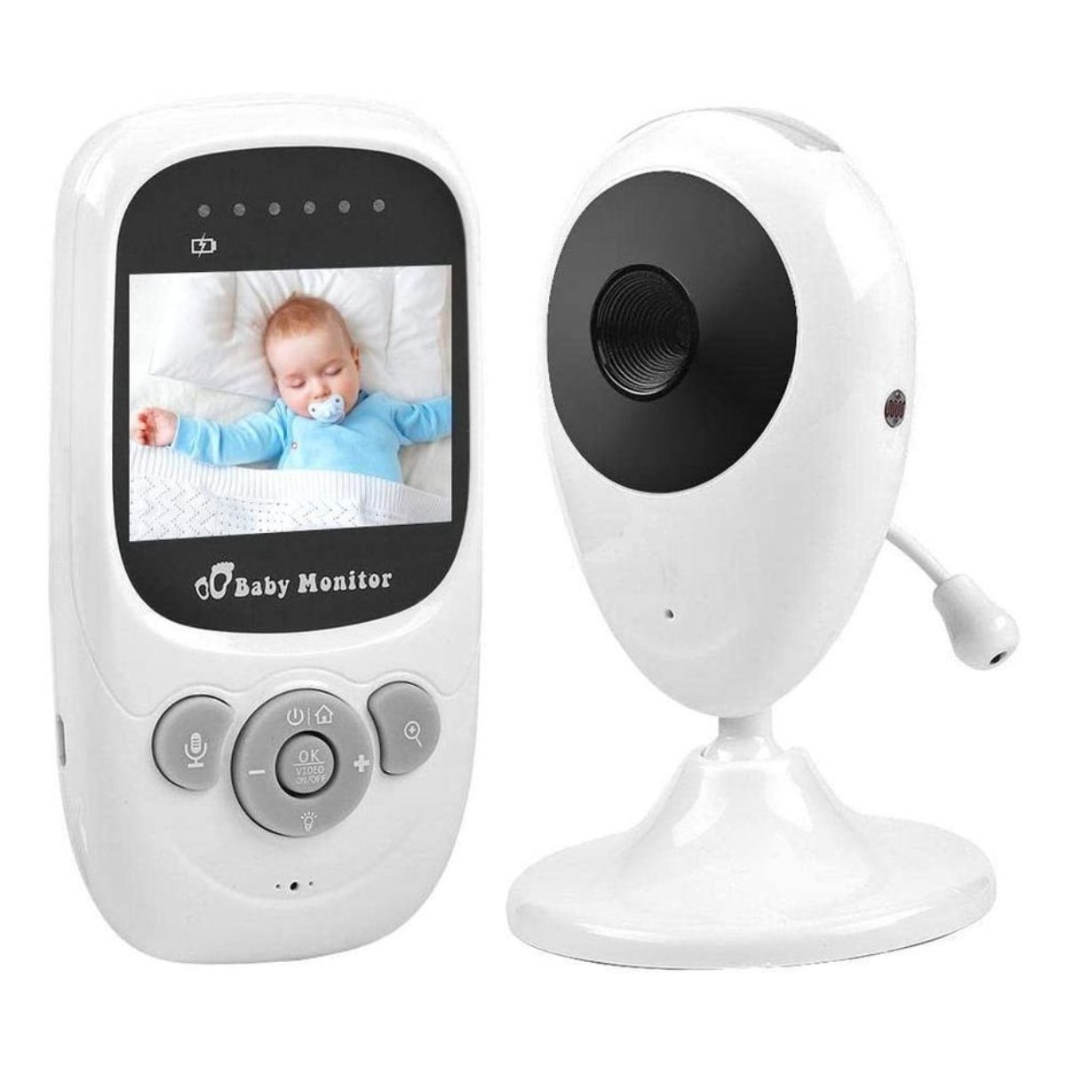 Monitor para bebés con micrófono y visión nocturna