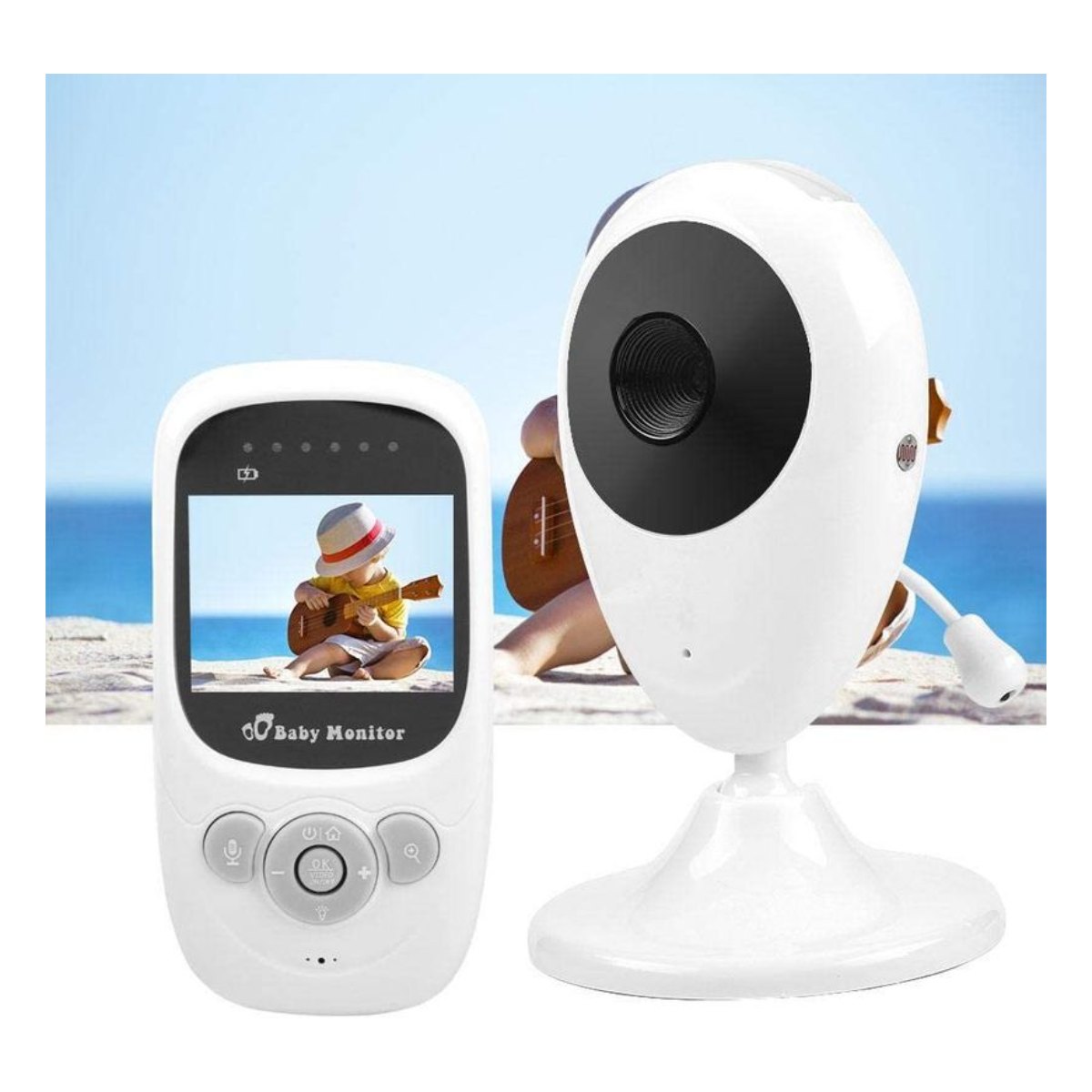 Monitor para bebés con micrófono y visión nocturna