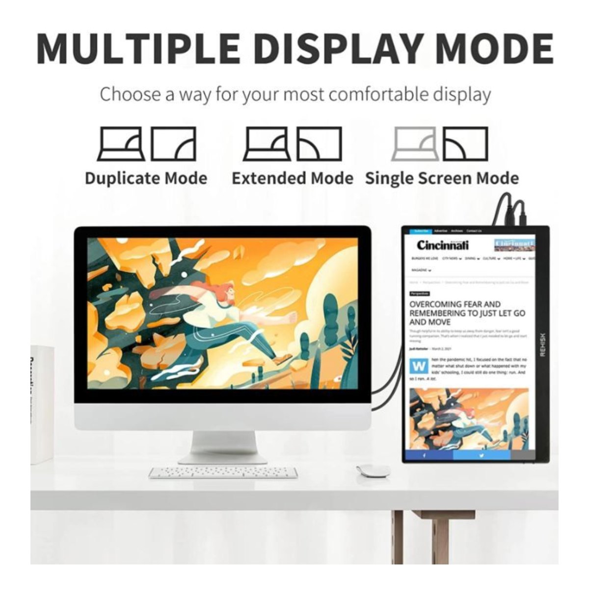 Monitor Portátil 15.6 FHD - Pantalla para PC o consolas (Smart Cover)