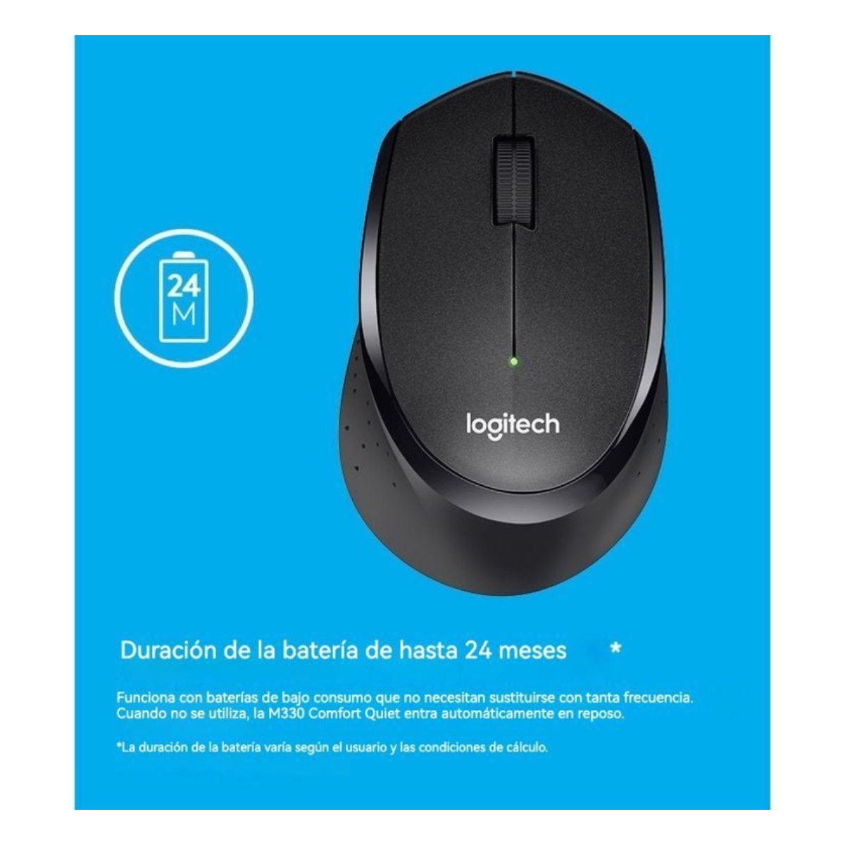 Mouse Gamer Inalámbrico Logitech M330 - Negro