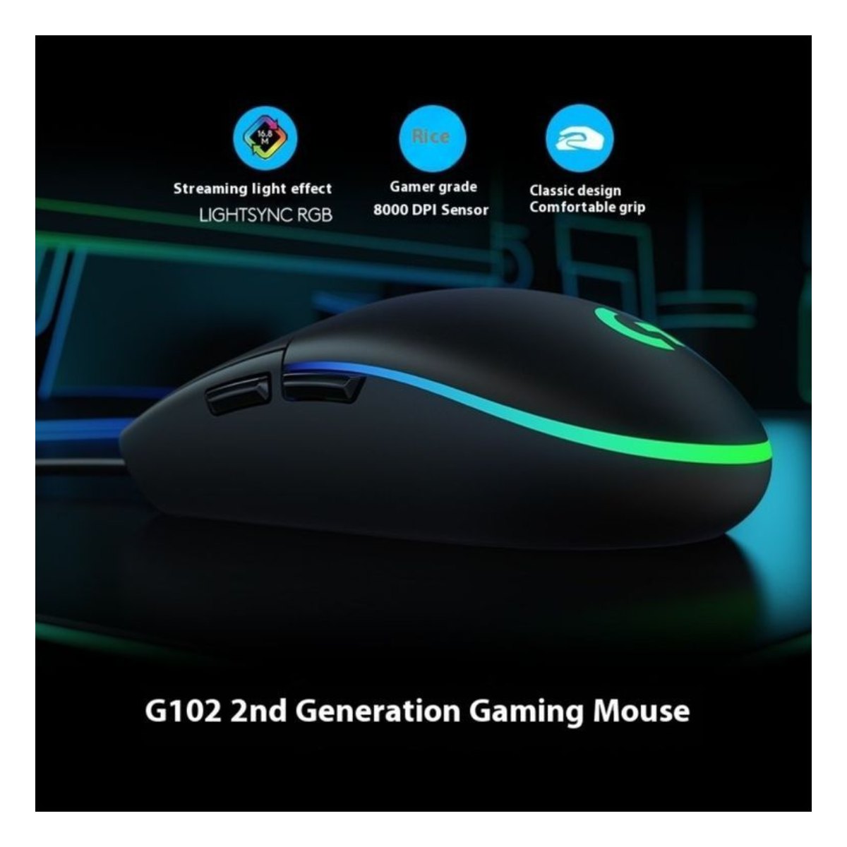 Mouse Gamer Logitech G102 - Morado
