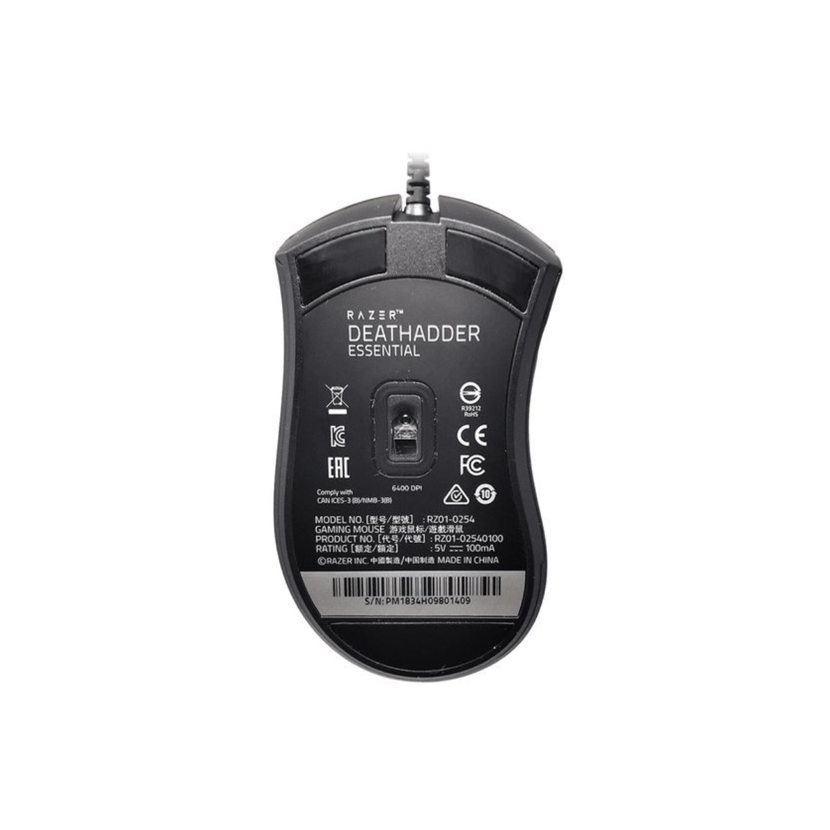 Mouse Razer DeathAdder Essential Gamer 6400DPI Negro