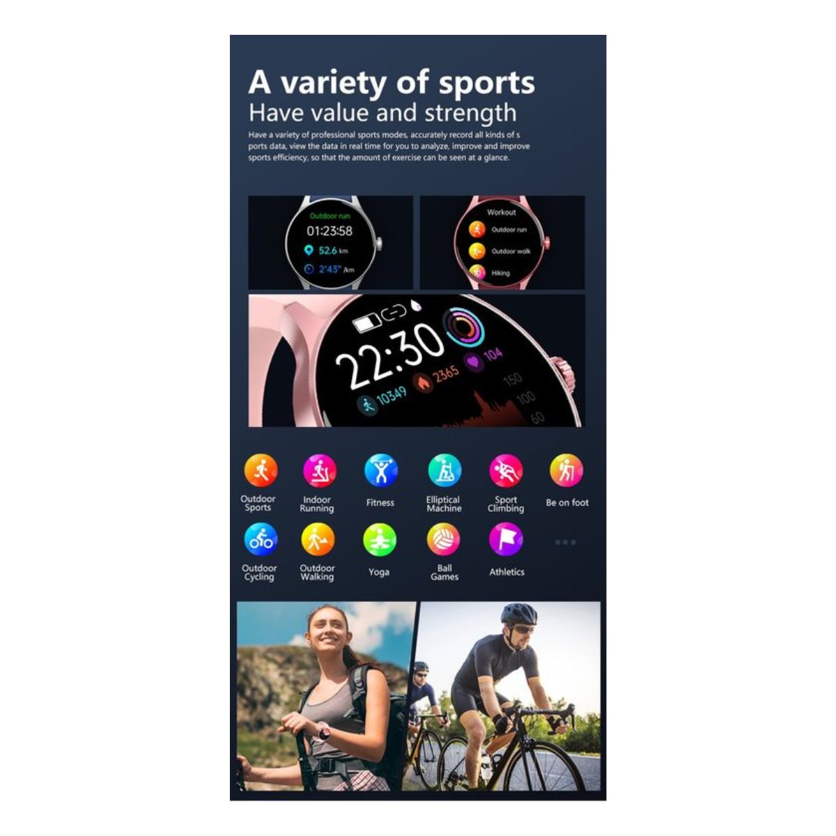 Pantalla AMOLED reloj inteligente deportivo + Lenovo LP40 - Rojo
