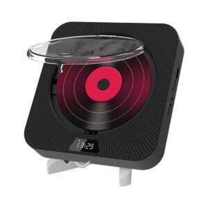 Pantalla LED Reproductor CD portátil Altavoces Bluetooth estéreo-Negro