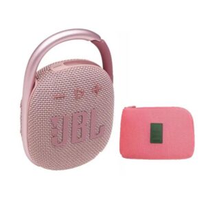 Parlante Bluetooth JBL Clip 4 Rosa y Estuche-Rosa