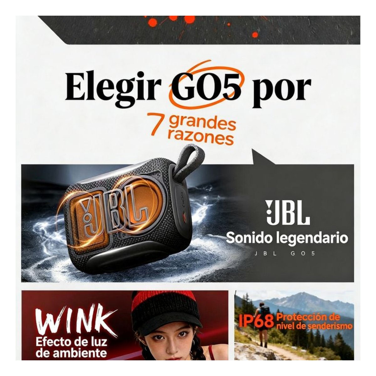 Parlante JBL Go 5 Original Bluetooth 6.0 IP68