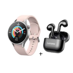 Reloj inteligente de moda y Lenovo LP40 Rosa