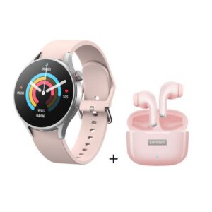 Reloj inteligente de moda y Lenovo LP40Pro Rosa
