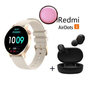 Reloj inteligente deportivo Y85+Redmi AirDots 2 y Estuche -Blanquecino