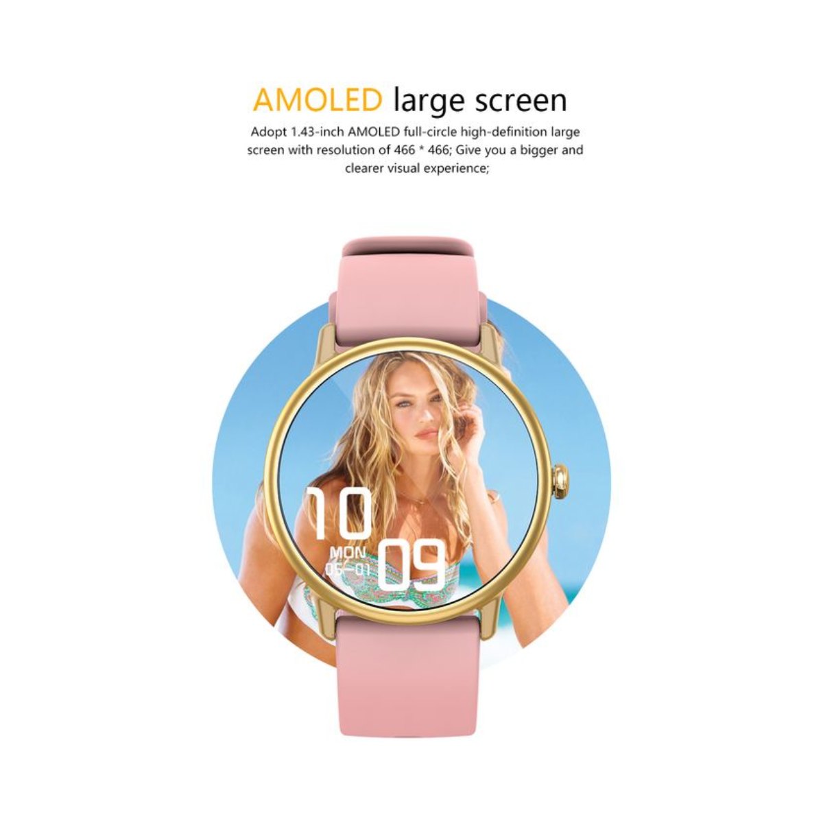 Reloj inteligente resistente al agua Y86 negro + Redmi AirDots 2