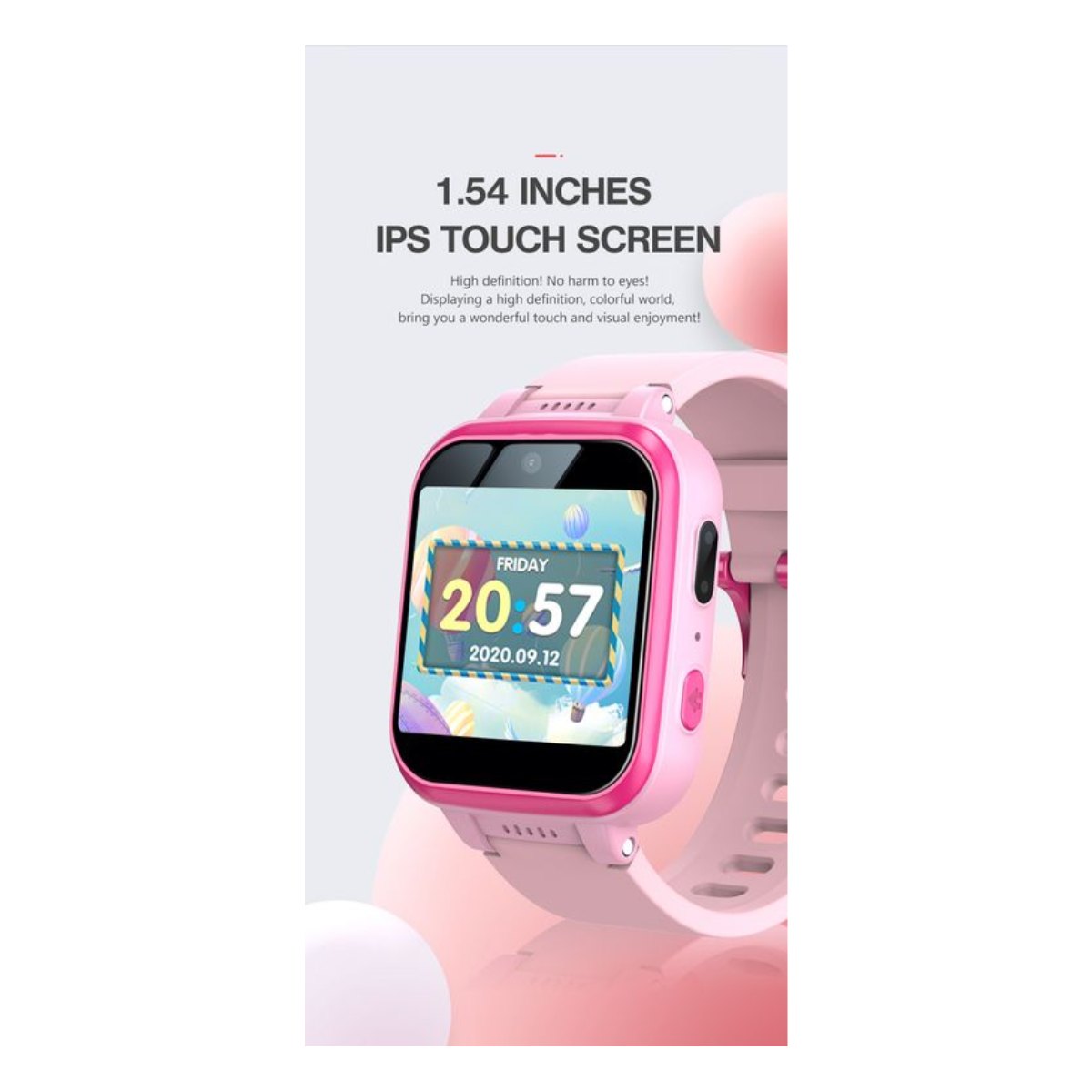 Reloj multifuncional para teléfono con juegos para niños-púrpura