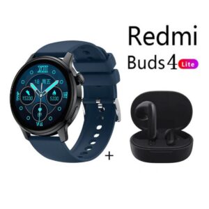 S46 reloj inteligente deportivo Azul + xiaomi Redmi Buds 4 Lite - Negro